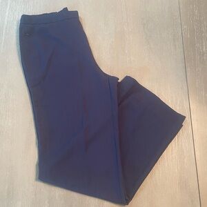 Chico’s navy blue wide leg elastic waist soft career wear slacks Size 1R or 8R